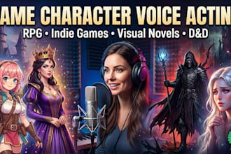 do high quality female game character voice acting for video games