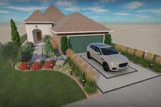 design frontyard backyard pool deck gazebo fire pit and landscape design
