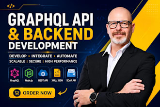 develop graphql API, rest API integration and custom backend development