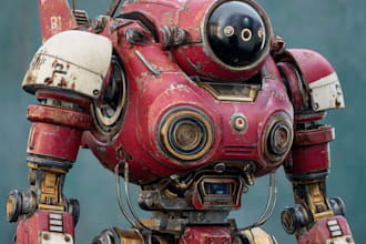 draw custom mecha robot