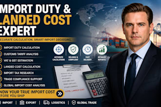 calculate import duty, customs tariff, taxes and landed cost for any country