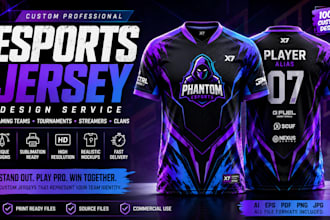 design custom esports jersey gaming jersey and teamwear