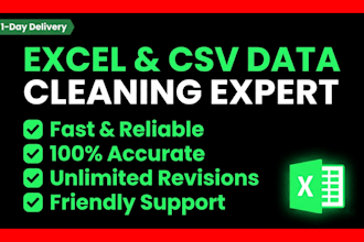 clean, format, organize and merge excel or CSV data