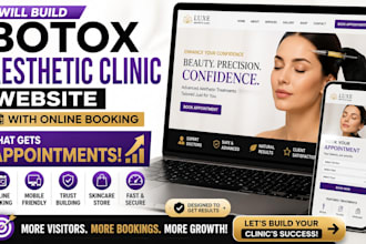 build botox aesthetic clinic website with online booking that gets appointments