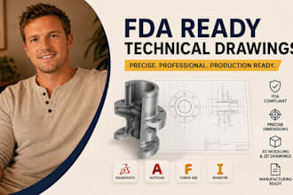 fda technical drawing package, medical device cad drawing, product cad