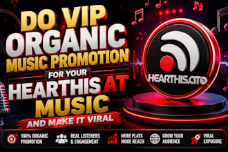 do vip organic music promotion for your hearthis at music and make it viral