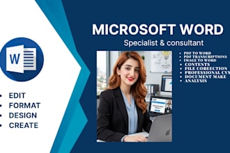 proficient in microsoft word for professional documentation