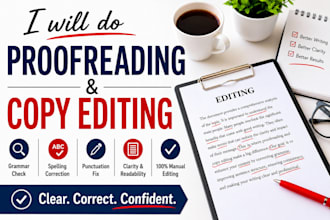 proofreading and copy editing