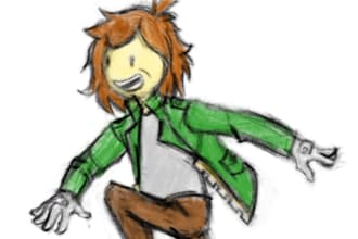 sketch your idea in a cartoon style