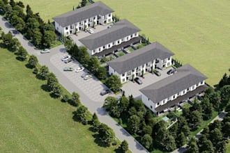design 3d township masterplan villa housing site plan layout real estate render