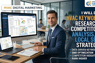 do hvac keyword research, competitor analysis, and local SEO strategy
