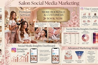 create a salon social media marketing strategy  content plan