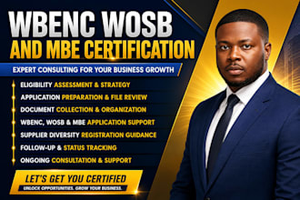 do wbenc wosb and mbe certification consulting