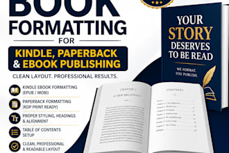 professionally format and layout your book for amazon KDP