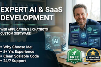 create ai website,ai chatbot, saas app, ai web application, ai mobile ap