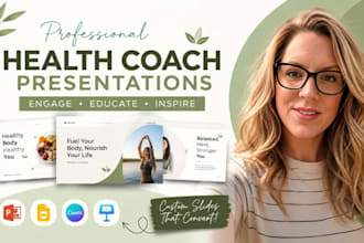 create professional health coach webinar slides and presentation design