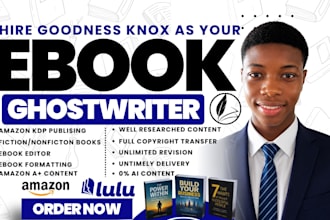 be your self help nonfiction ebook ghostwriter for amazon kindle publishing