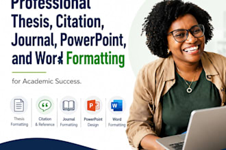 proofread, prepare scientific manuscripts, journal publication in any discipline