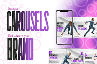 design premium carousels for instagram, facebook, social media stories