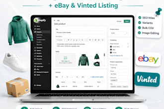 shopify product upload shopify product listing ebay vinted bulk product listing