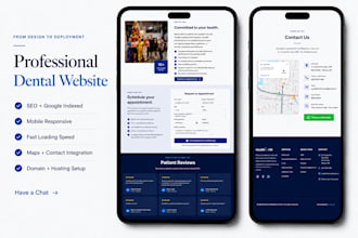 build and launch a website for dental clinic, dentist website