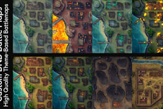 create handdrawn dnd battle maps, vtt maps, fantasy map and tabletop map designs
