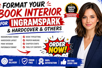 format your book interior for ingramspark and hardcover