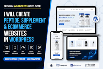 build fda compliant peptide website or ecommerce website