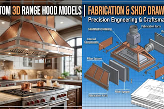 3d range hood models and sheet metal fabrication drawings