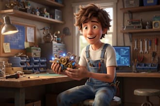 disney pixar style 3d animation kids animation cartoon animation