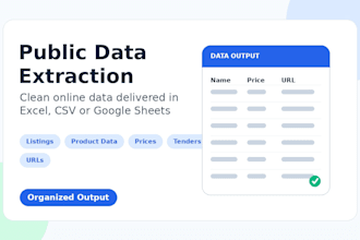 scrape, crawl, and extract website data into excel or CSV
