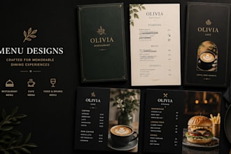 design premium resturants menu, cafe menu, food menu for your brand in 24hrs