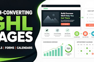 build gohighlevel funnels, landing pages and ghl websites