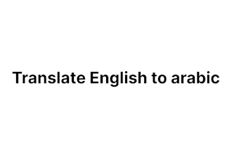 do expert arabic to arabic translation