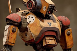 create custom mecha robot art