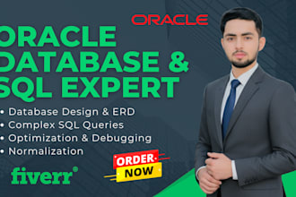 design your oracle database, erd, and write complex sql queries