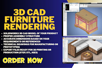 do furniture product cad design and home appliance product design in solidworks