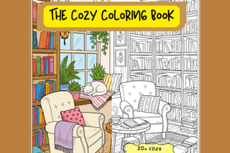 create cozy coloring book pages for adults and teens