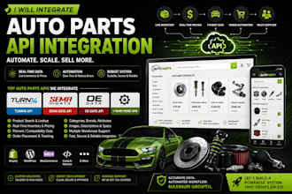 integrate auto parts API, turn14 API, sema data API, and automate your website