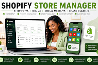 gohighlevel,shopify,social media virtual assistance,manage you store,rebranding