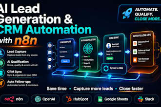 build ai lead generation and CRM automation with n8n