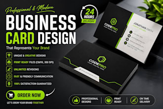 design a professional business card for your brand
