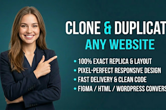 redesign copy clone website and design wordpress website