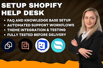 setup shopify help desk via tidio gorgias richpanel zipchat chatway sbhelpdesk