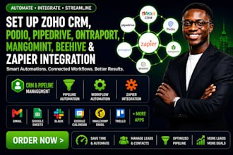 setup zoho crm podio pipedrive contraport mangomint beehive zapier integration