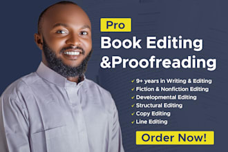 copy edit and proofread your fiction or nonfiction manuscript