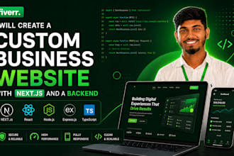 create a custom business website with nextjs and a backend