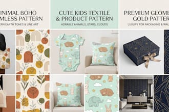 stylish seamless vector pattern for textile and packaging