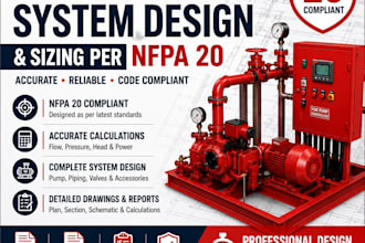 design fire pump system design and  sizing per nfpa 20