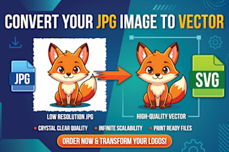professionally recreate logo in vector format